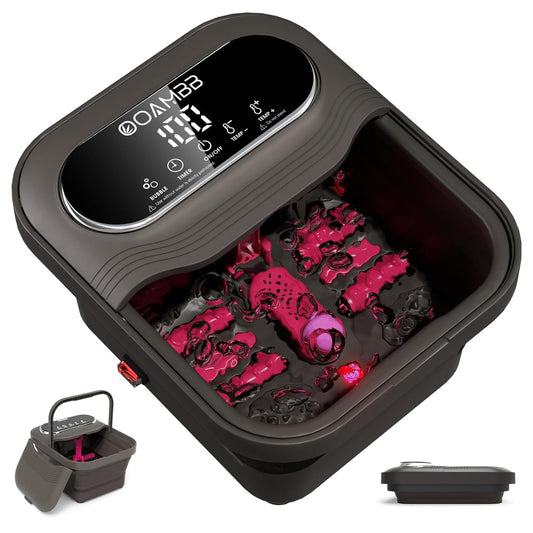 Collapsible Foot Spa with Heat, Bubbles & Massage Rollers