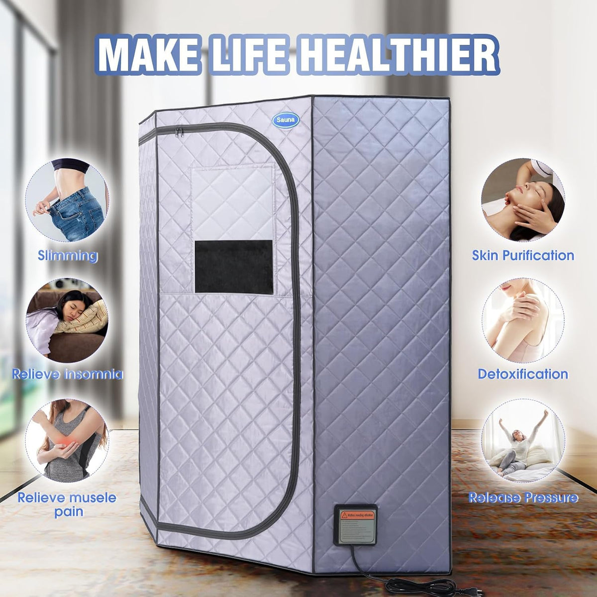 Portable Infrared Sauna Tent with Heating Foot Pad & Chair