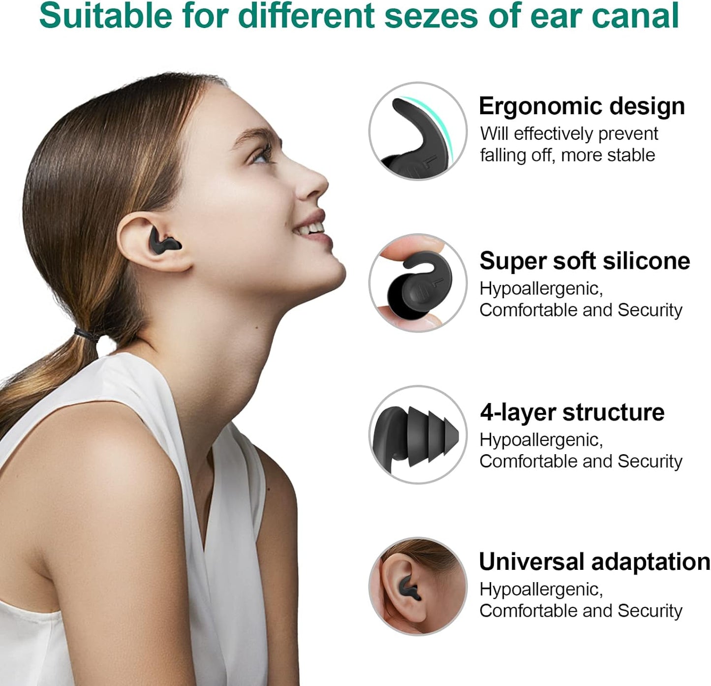 Premium Waterproof Silicone Ear Plugs for Swimming & Water Sports