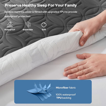 DreamGuard Queen Waterproof Mattress Protector - Silent & Soft