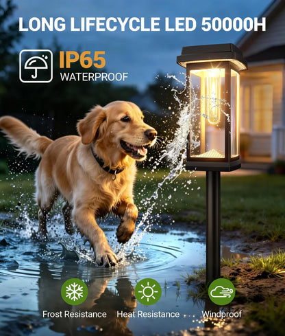 Solar Pathway Lights – 15-Hour Glow, IP65 Waterproof Outdoor