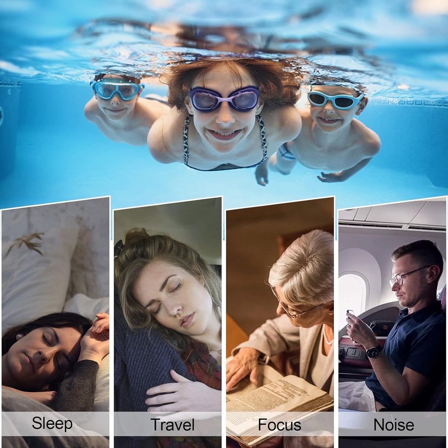 Premium Waterproof Silicone Ear Plugs for Swimming & Water Sports