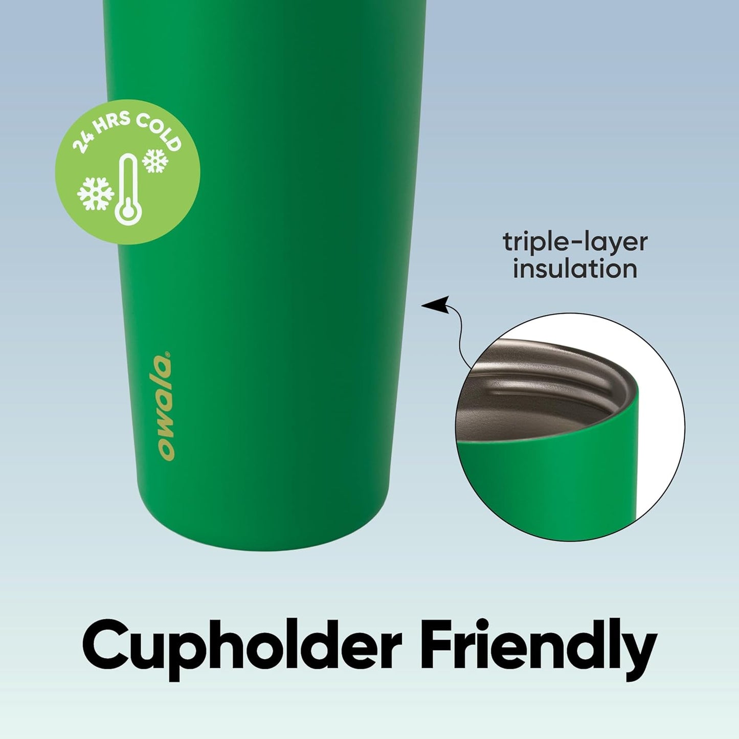 Insulated Stainless Steel Water Bottle with Two-Way Spout