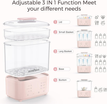 Bottle Sterilizer & Warmer with Dryer - 3-in-1 System