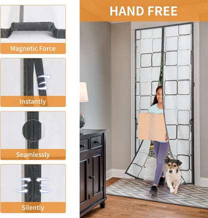 Magnetic Thermal Insulated Door Curtain | Self-Closing Barrier