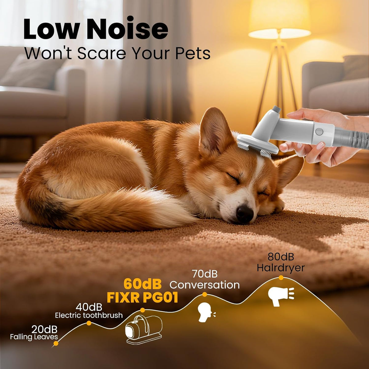 All-in-One Pet Grooming Vacuum Kit with Clippers & Brushes