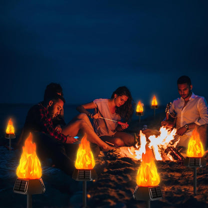 Solar Torch Lights Outdoor Waterproof Halloween Landscape 4-Pack