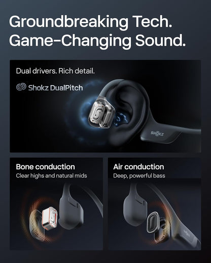 Bone Conduction Open-Ear Wireless Headphones for Running & Sports