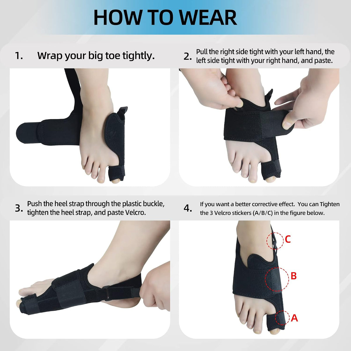 Night Bunion Splint & Toe Straightener for Alignment Support