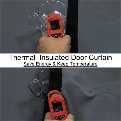 Magnetic Thermal Insulated Door Curtain - Energy Saving