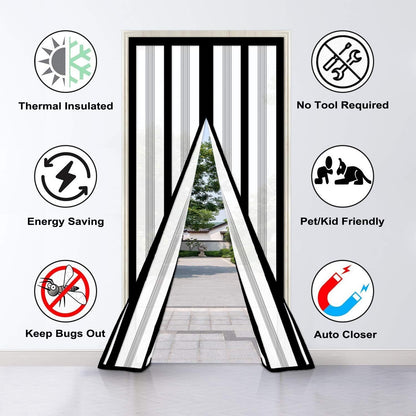 Magnetic Insulated Door Curtain – Thermal Self-Closing Screen