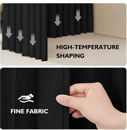 100% Blackout Folding Door Curtain with Magnetic Closure