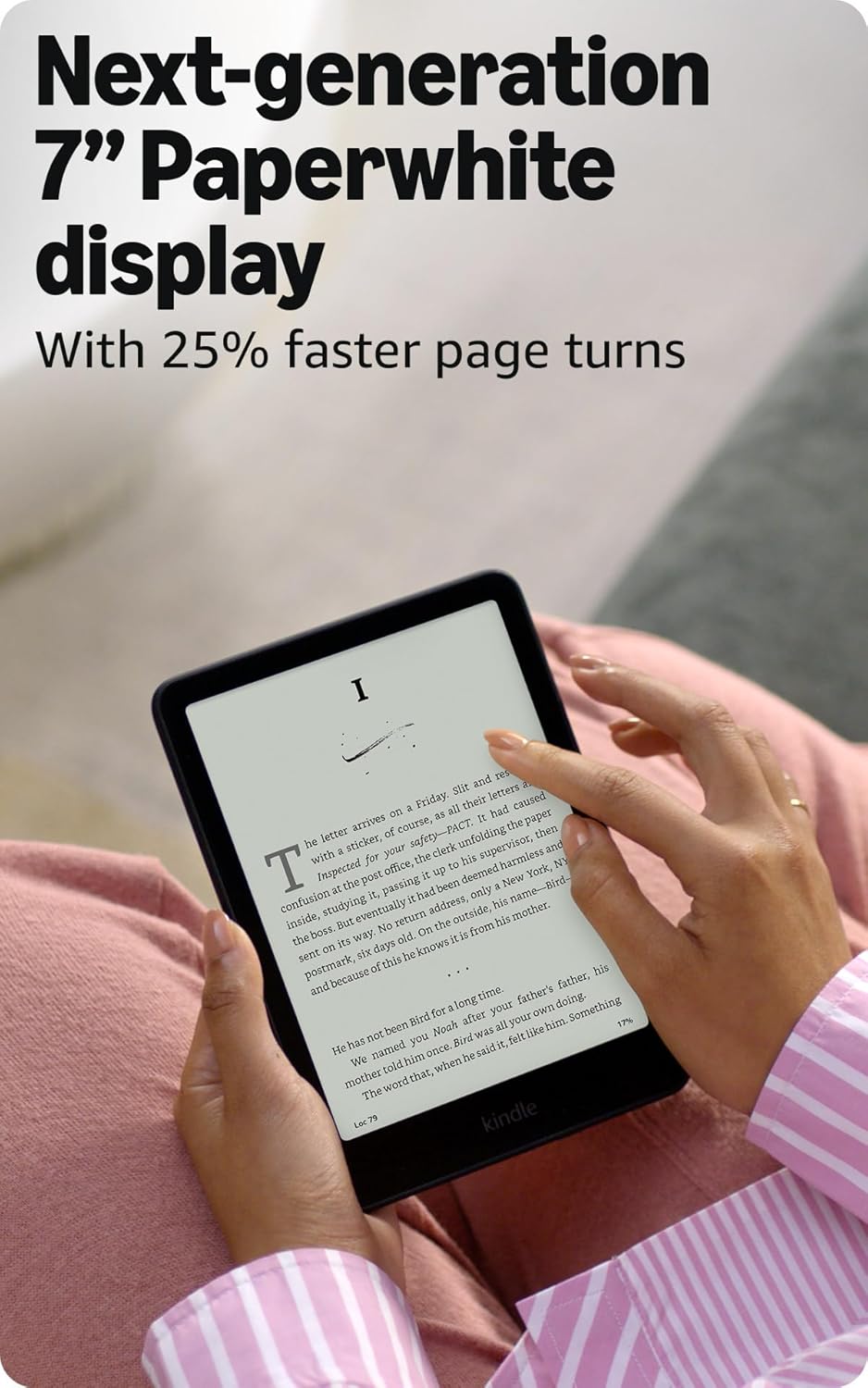 Premium E-Reader 16GB | 7 Inch Glare-Free Display | Weeks Battery