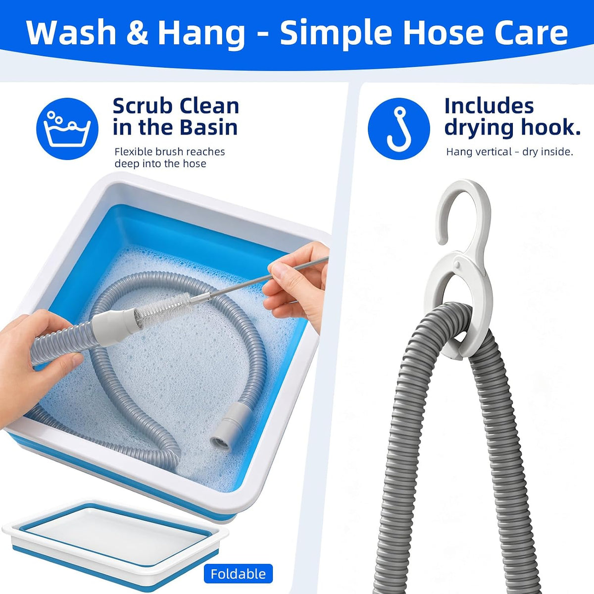 CPAP Cleaning Kit with Hose Dryer & Brush Tool Set