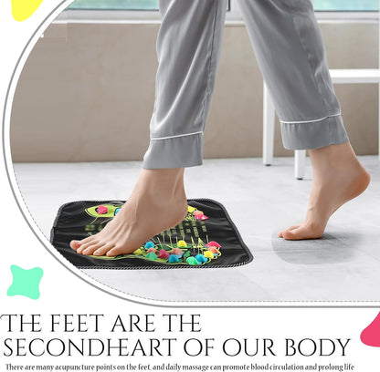 Foot Acupressure Massage Mat with Natural Stones