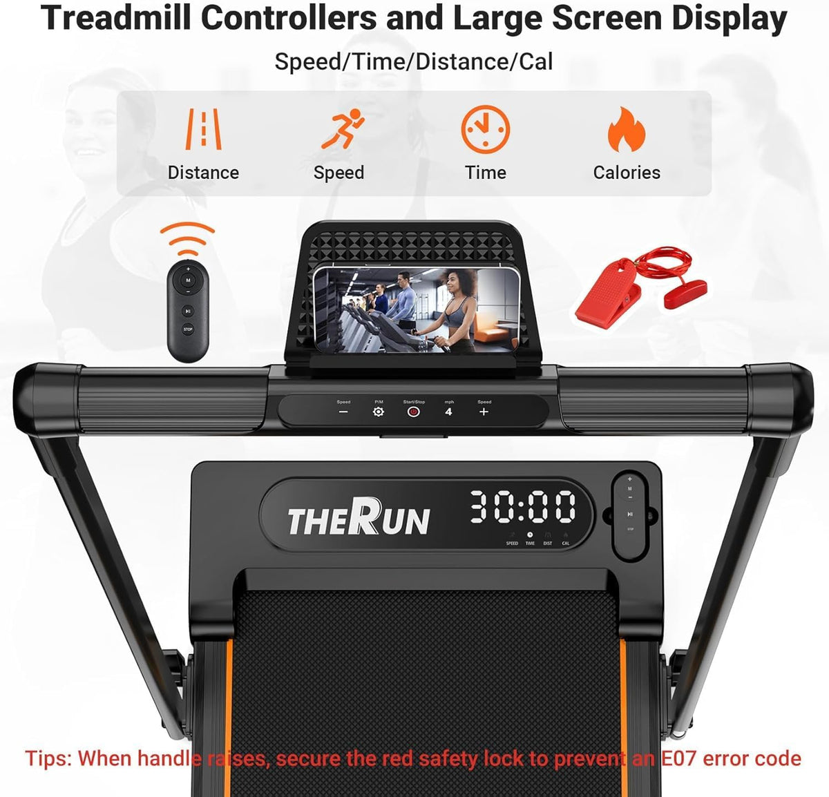 2-in-1 Walking Pad Treadmill with Handle Bar | Portable