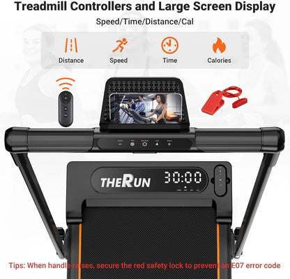 2-in-1 Walking Pad Treadmill with Handle Bar | Portable
