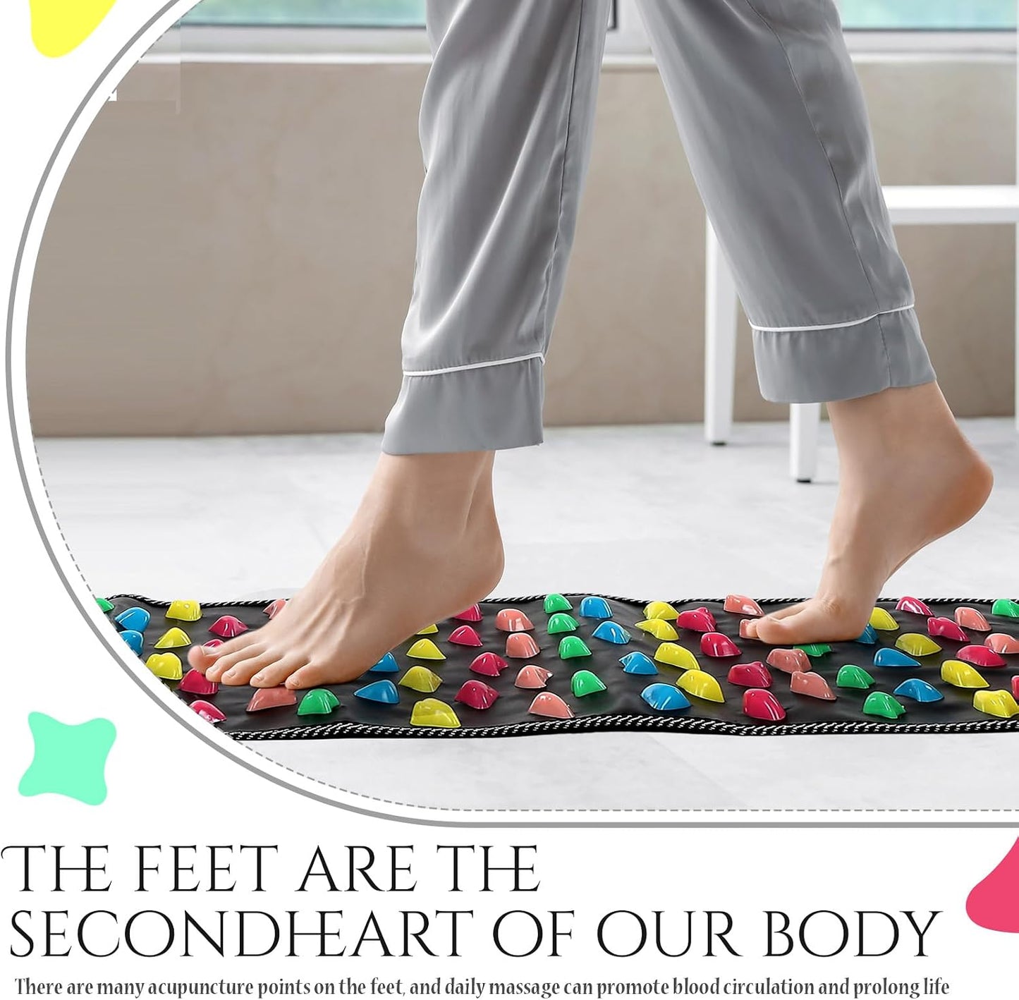Reflexology Foot Massage Mat – Acupressure Walking Path