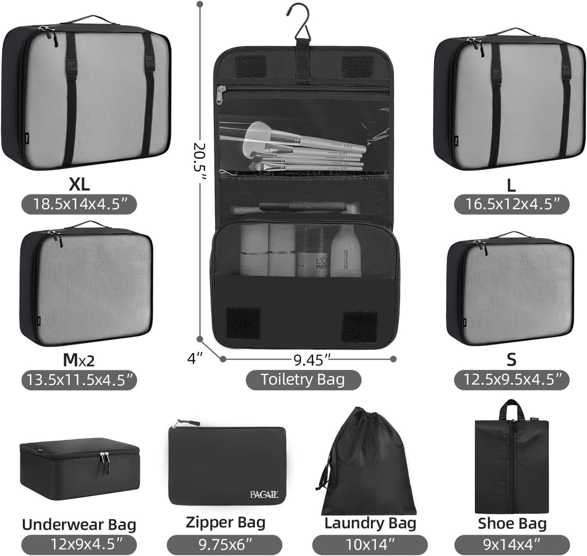 Premium Packing Cubes Set – Travel Organizer System