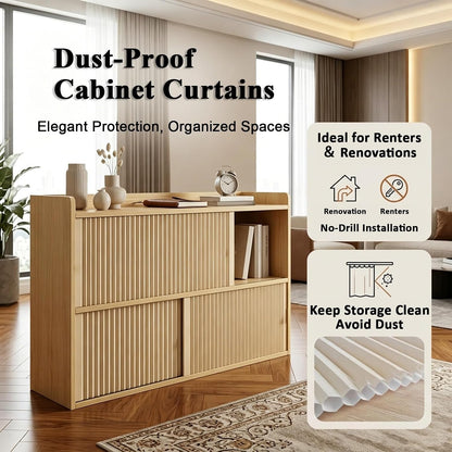 Magnetic Folding Cabinet Curtains – Honeycomb Privacy Panels