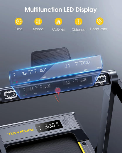 4-in-1 Foldable Treadmill with 12% Incline & App Control