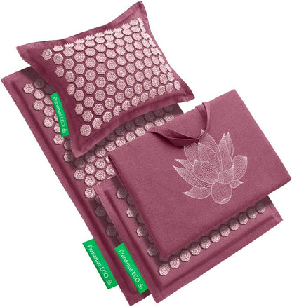 Premium Acupressure Mat Set with Pillow & Bag - European Made