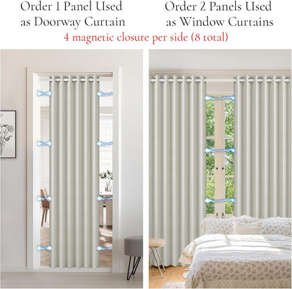 Blackout Magnetic Folding Door Curtain - Room Divider Panel