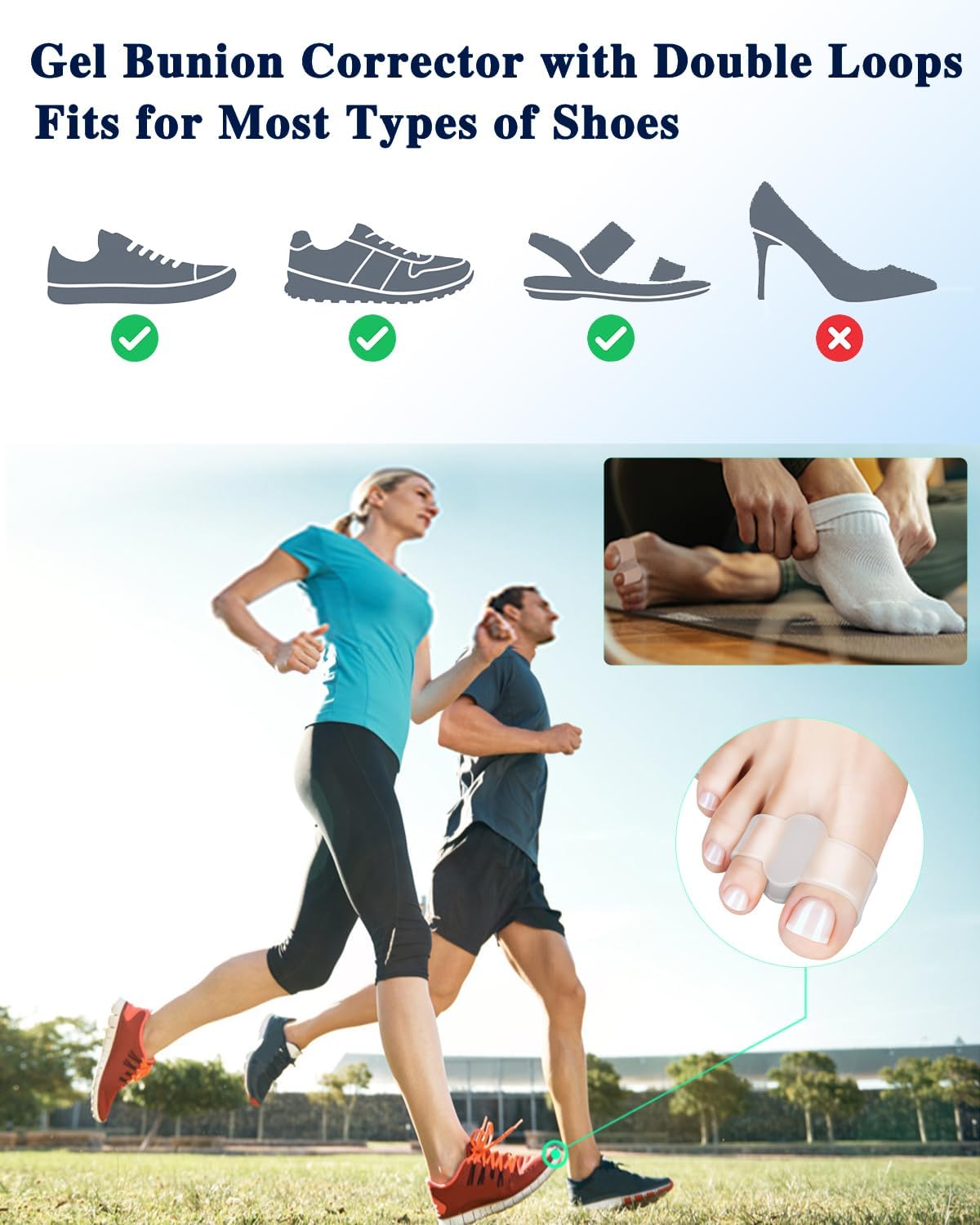 Toe Separators & Bunion Correctors - 4 or 8 Piece Set