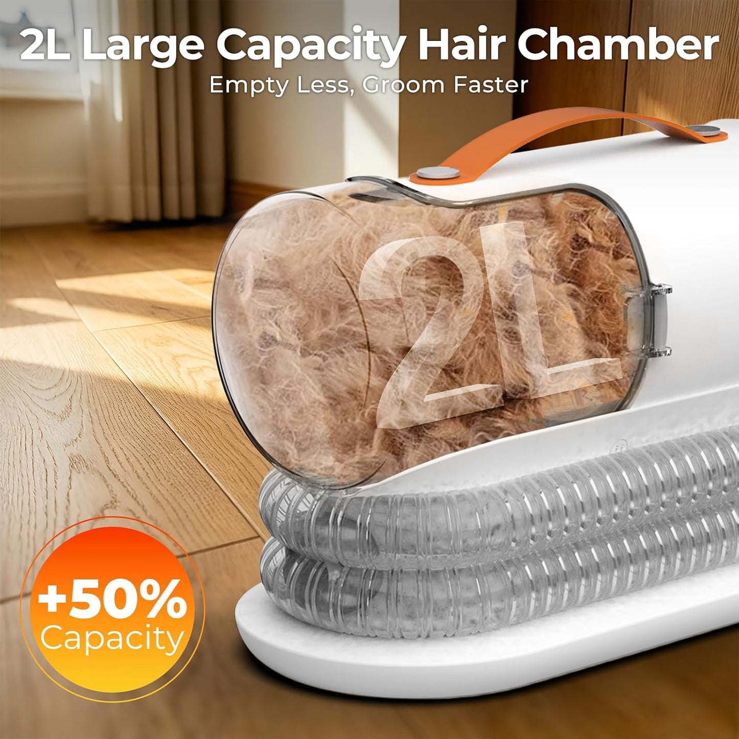 Pet Grooming Vacuum Kit with Clippers & 12000Pa Suction