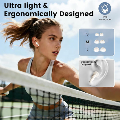 Wireless Earbuds with Smart Touch Screen & 60H Playtime