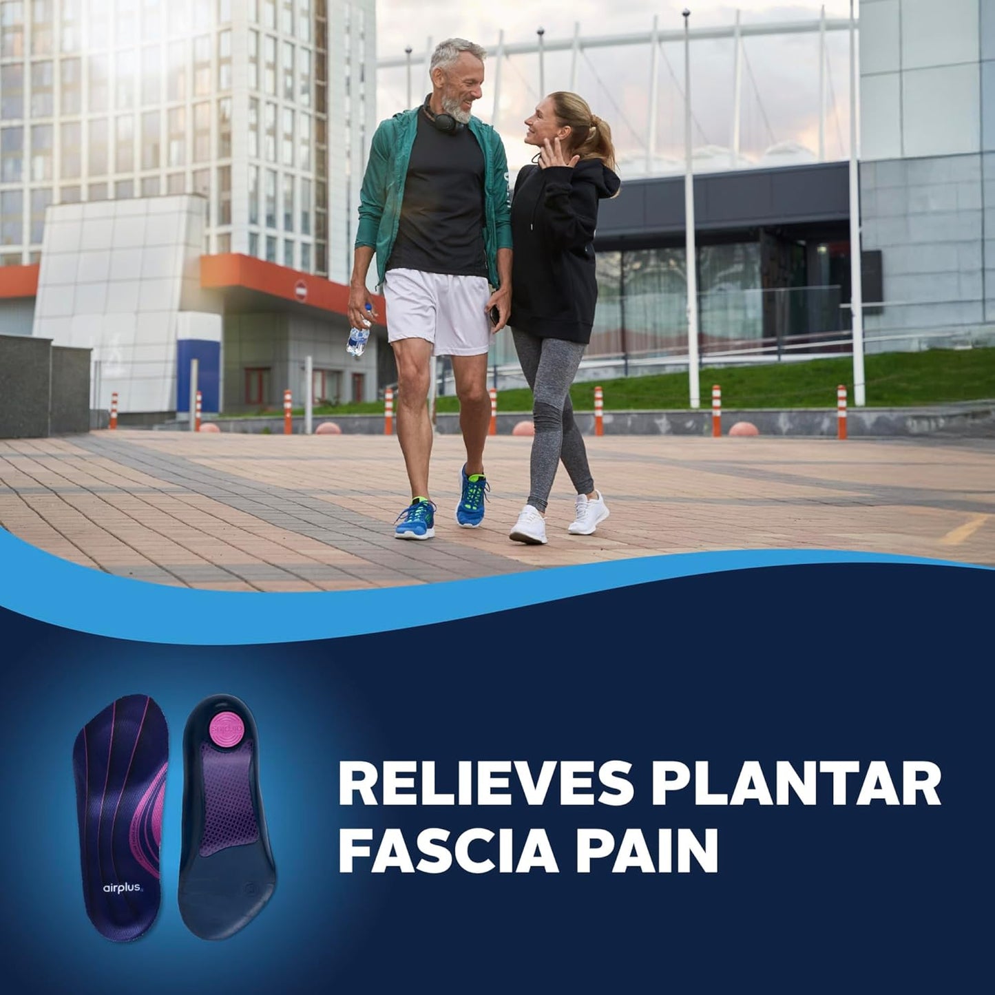 Orthotic Insoles with Deep Heel Cup & Full Arch Support