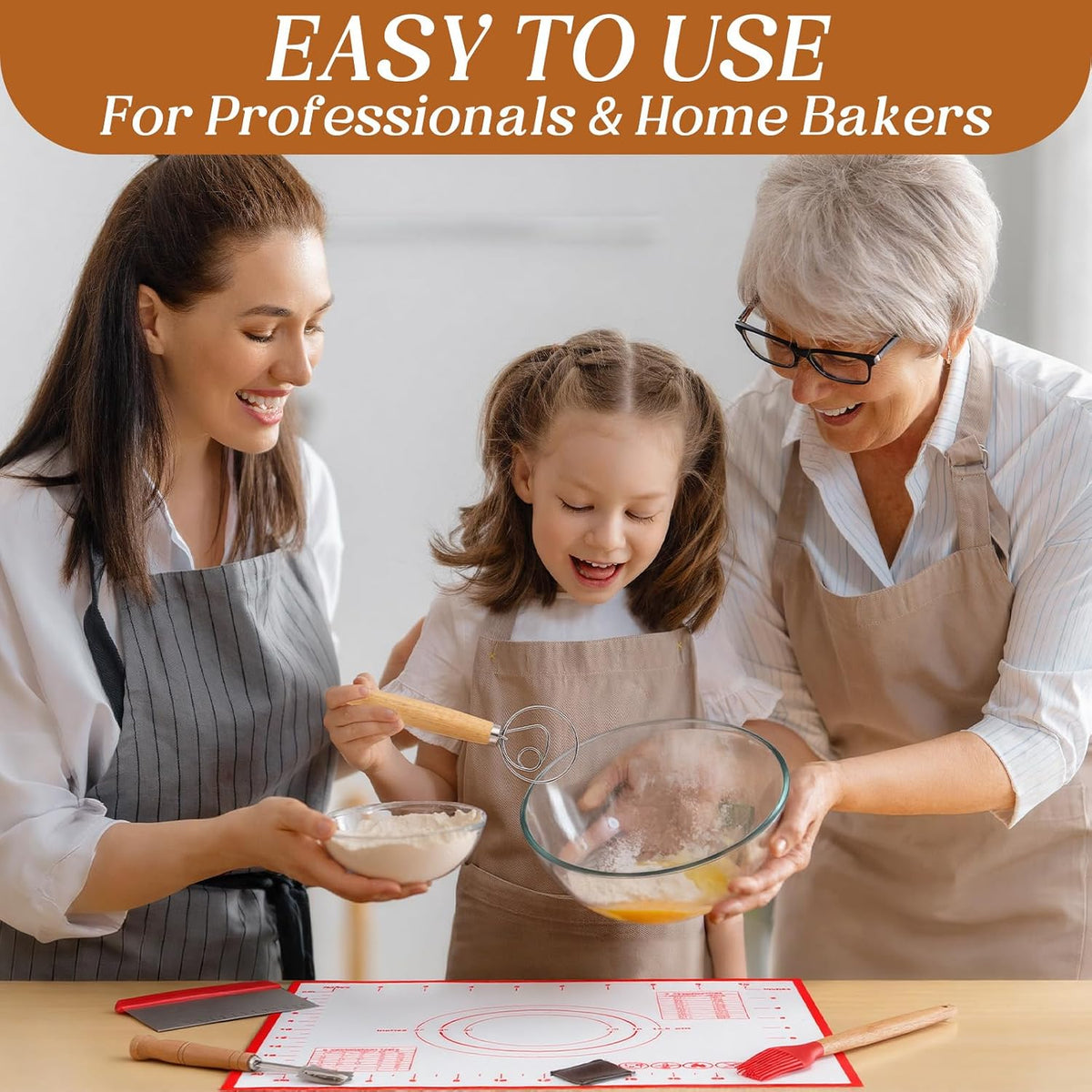 Premium Glass Mixing Bowl Set with Lids - 4.7 & 6.3 Quart