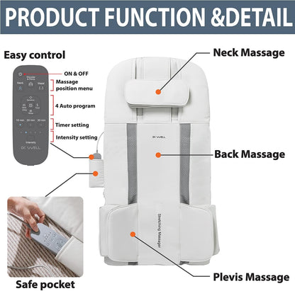 Full Body Air Cell Stretching Massage Mat with 7 Modes