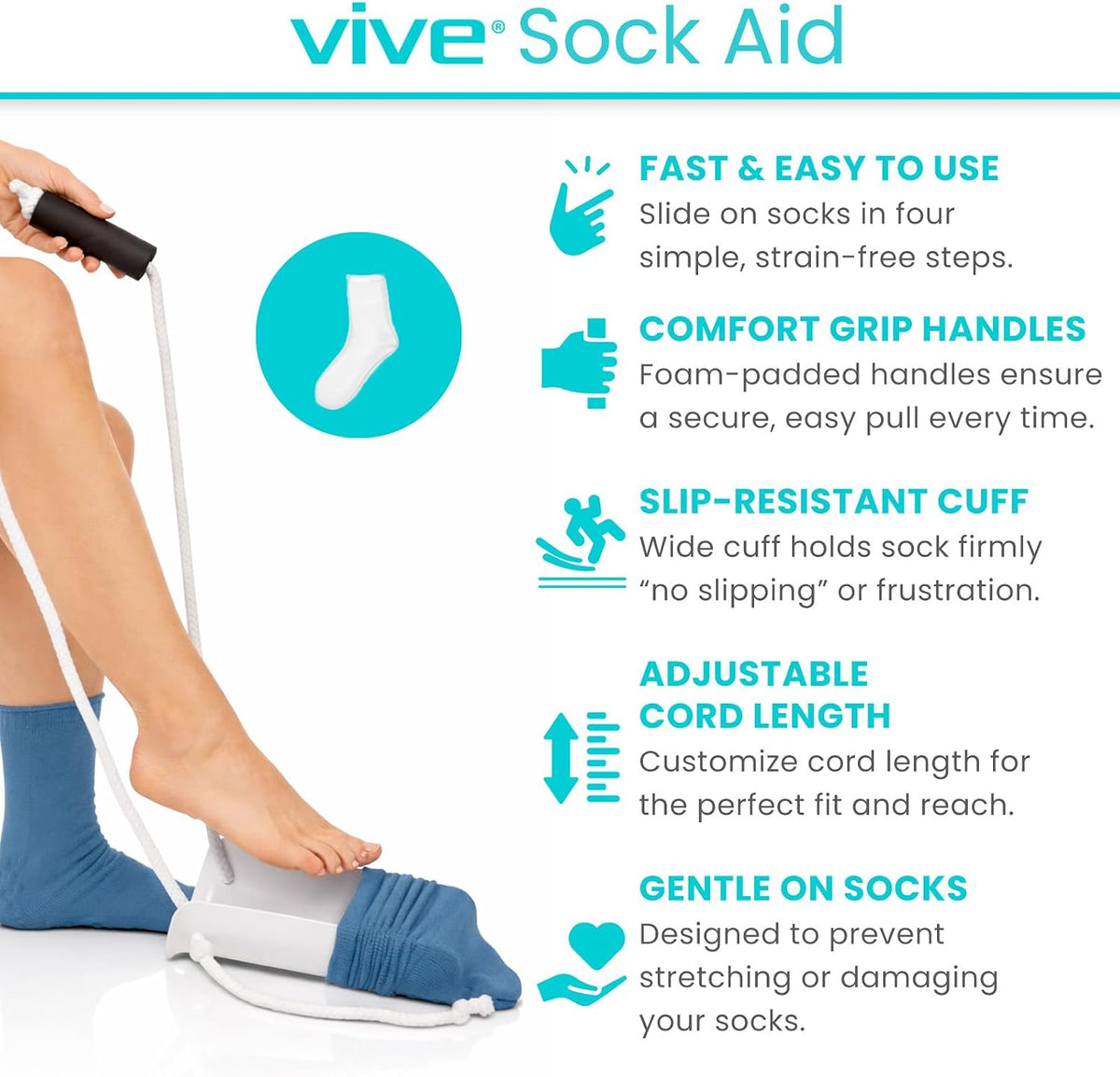 Sock Aid Tool - Easy Stocking Application System