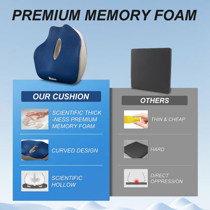 Memory Foam Seat Cushion | Ergonomic Support & Comfort