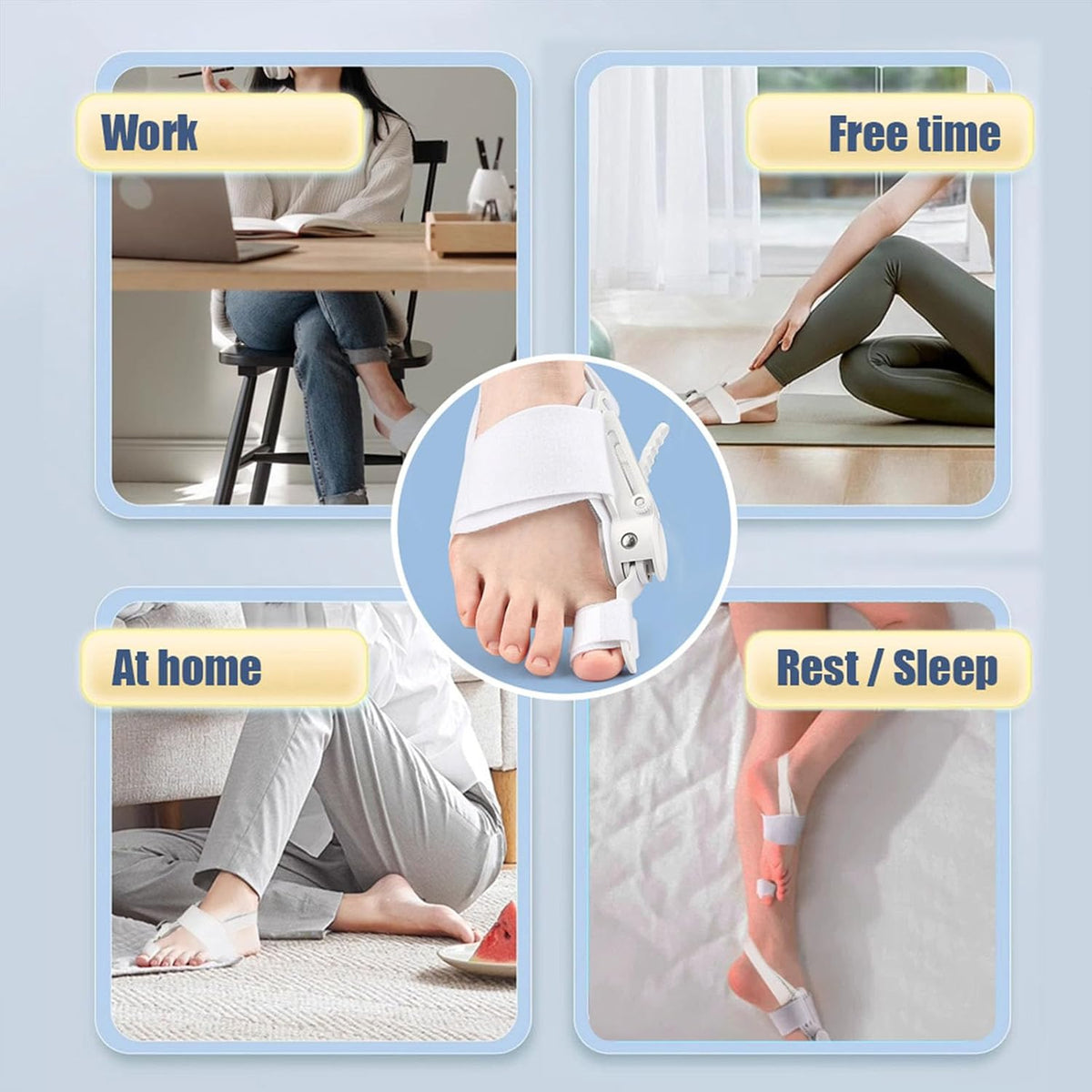 Nighttime Toe Alignment Splint with ABS Support | 2-Pack