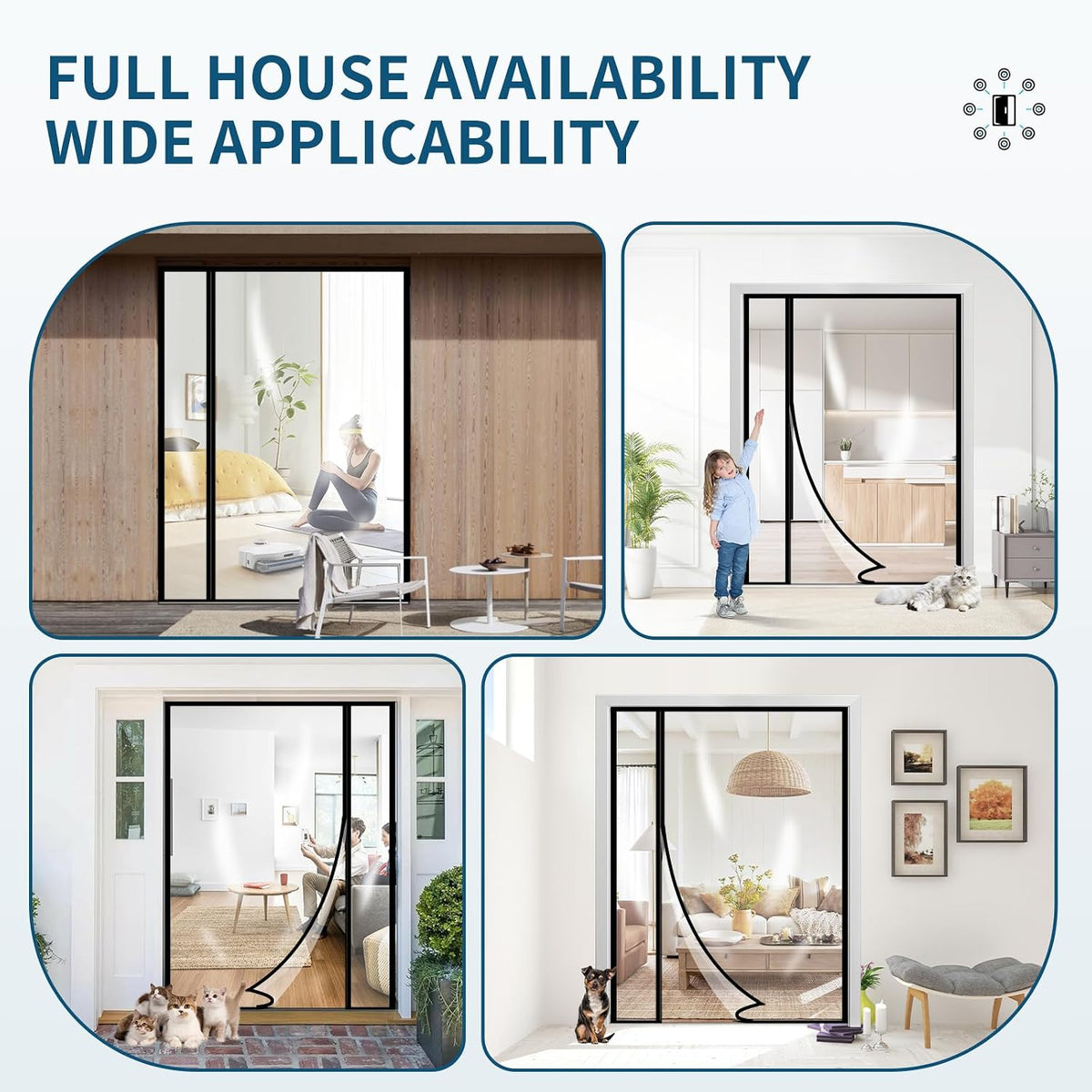 Insulated Door Curtain with Auto Closer | Multiple Sizes