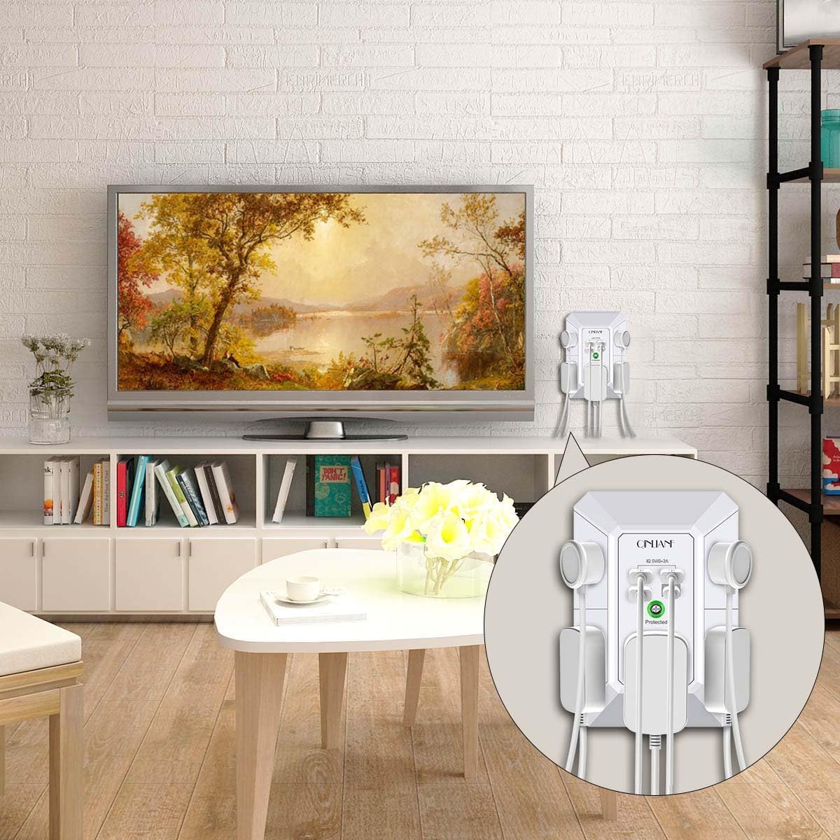 Multi-Outlet Wall Charger with USB Ports & Surge Protection