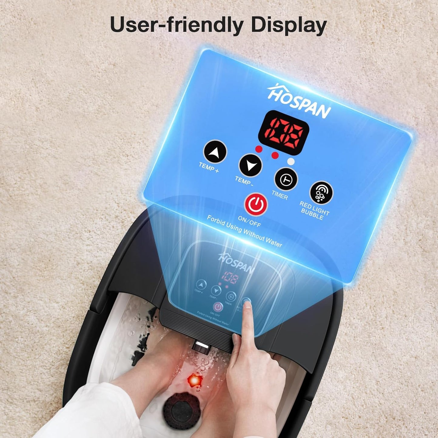 Collapsible Foot Spa with Heat, Bubble & Shiatsu Massage