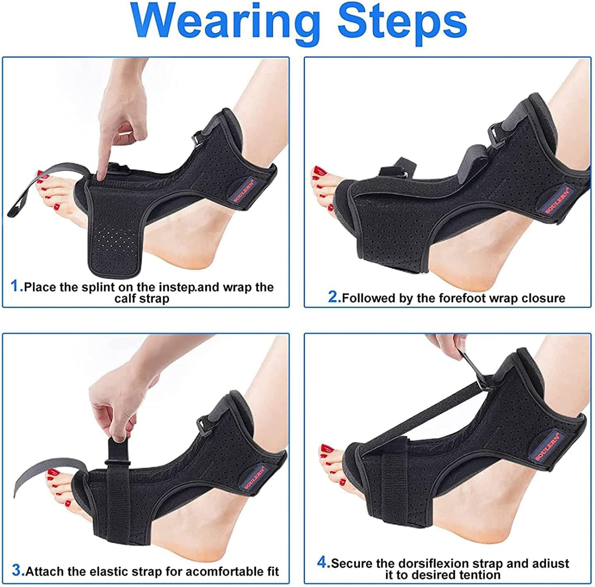 Night Splint Orthotic Brace | Adjustable Dorsal Support