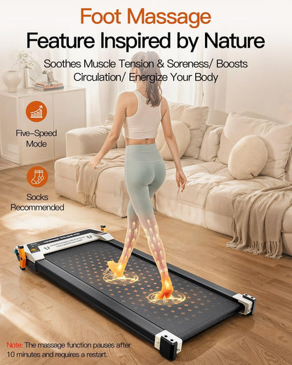 Dual-Sided Walking Pad with Incline - 2in1 Home Treadmill