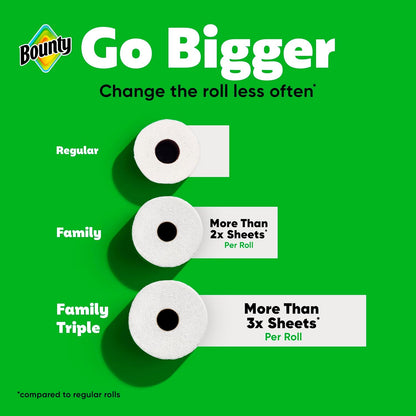 Quick-Size Paper Towels - 8 Family Triple Rolls White