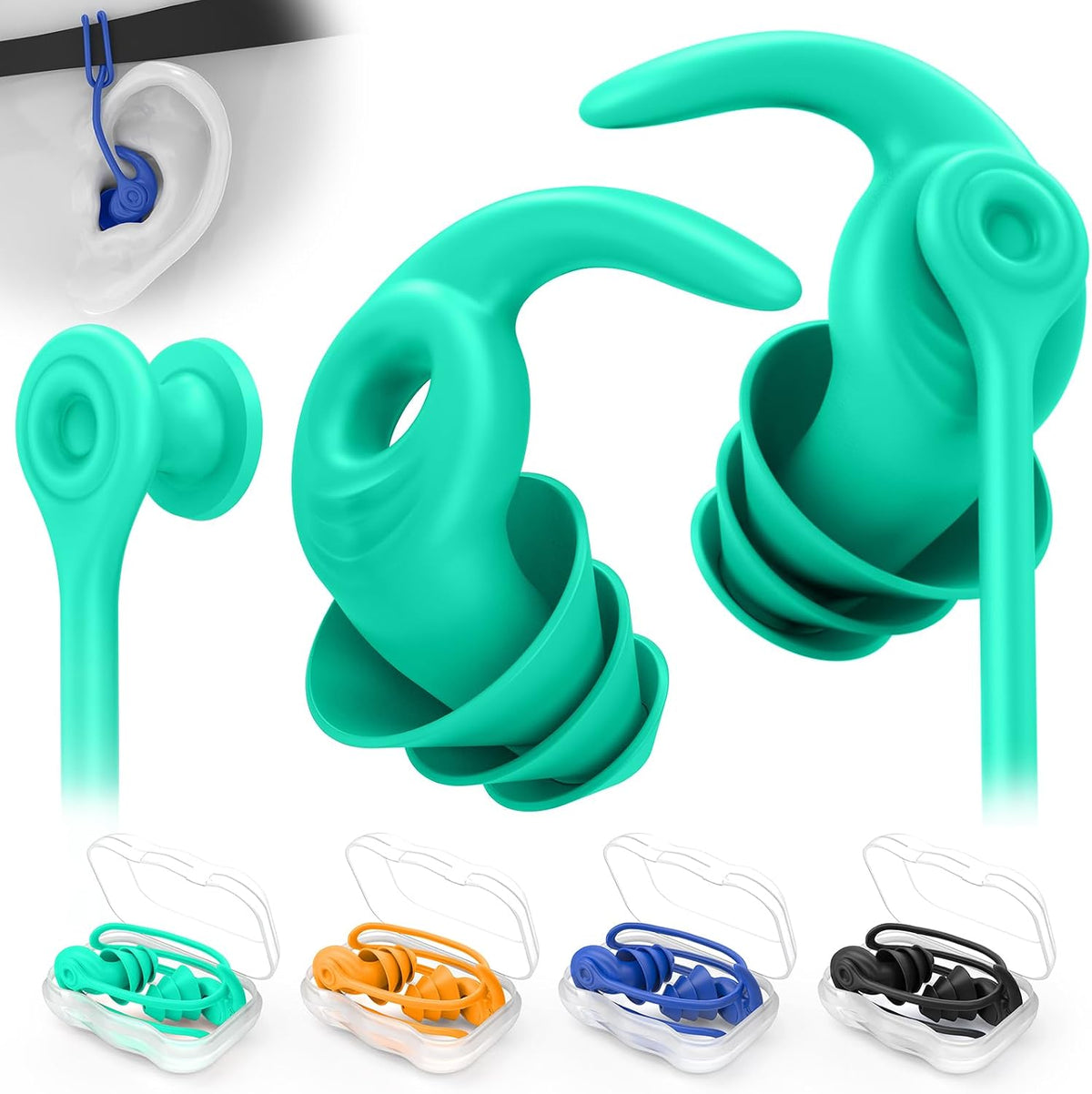 Premium Waterproof Silicone Ear Plugs for Swimming & Water Sports