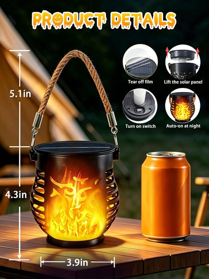Solar Flame Lanterns - Waterproof Outdoor Flickering Lights