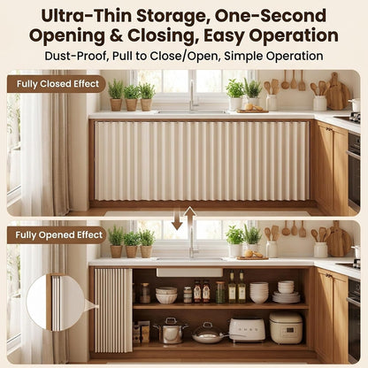 Under Sink Cabinet Curtain | No-Drill Blackout Privacy Shade
