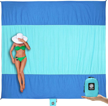 Sandproof Waterproof Beach Blanket - Extra Large & Compact