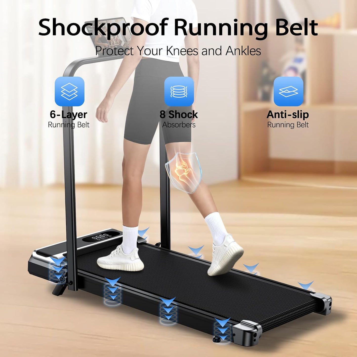 Portable Foldable Treadmill for Home & Office | 300 LBS Capacity
