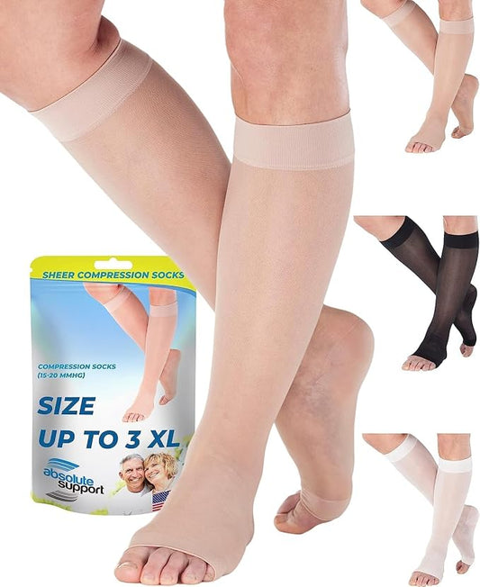 Women's Knee High Compression Socks 15-20mmHg | Made in USA