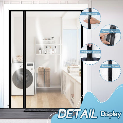 Insulated Door Curtain with Auto Closer | Multiple Sizes
