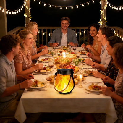 Solar Flame Lanterns Outdoor Waterproof - 2 or 4 Pack